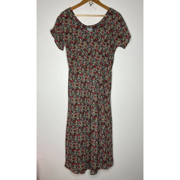 Rabbit Rabbit Rabbit Dresses & Skirts - 90's Rabbit Rabbit Rabbit Floral Women's Size 10 Made in USA Dress